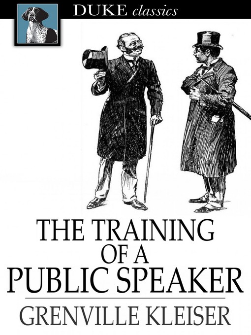 Cover of The Training of a Public Speaker